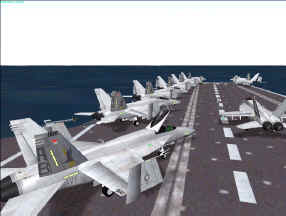 F/A18's parked on the Carrier